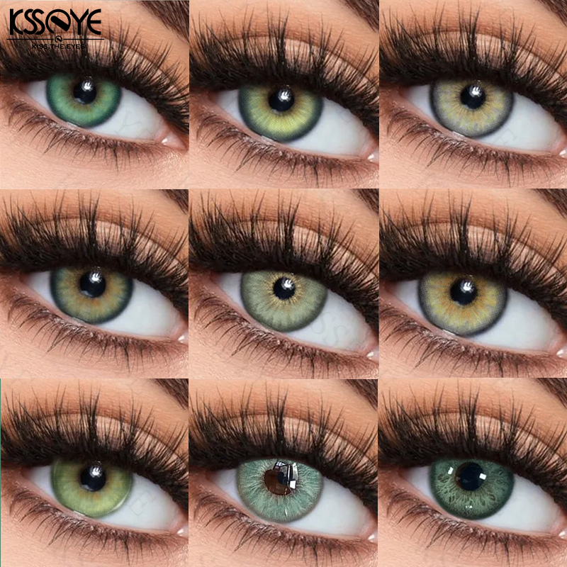 KSSEYE 1 пара натуральных цветных контактных линз для глаз, зеленые линзы для учеников, контактные линзы, косметические зеленые контакты, новая быстрая доставка