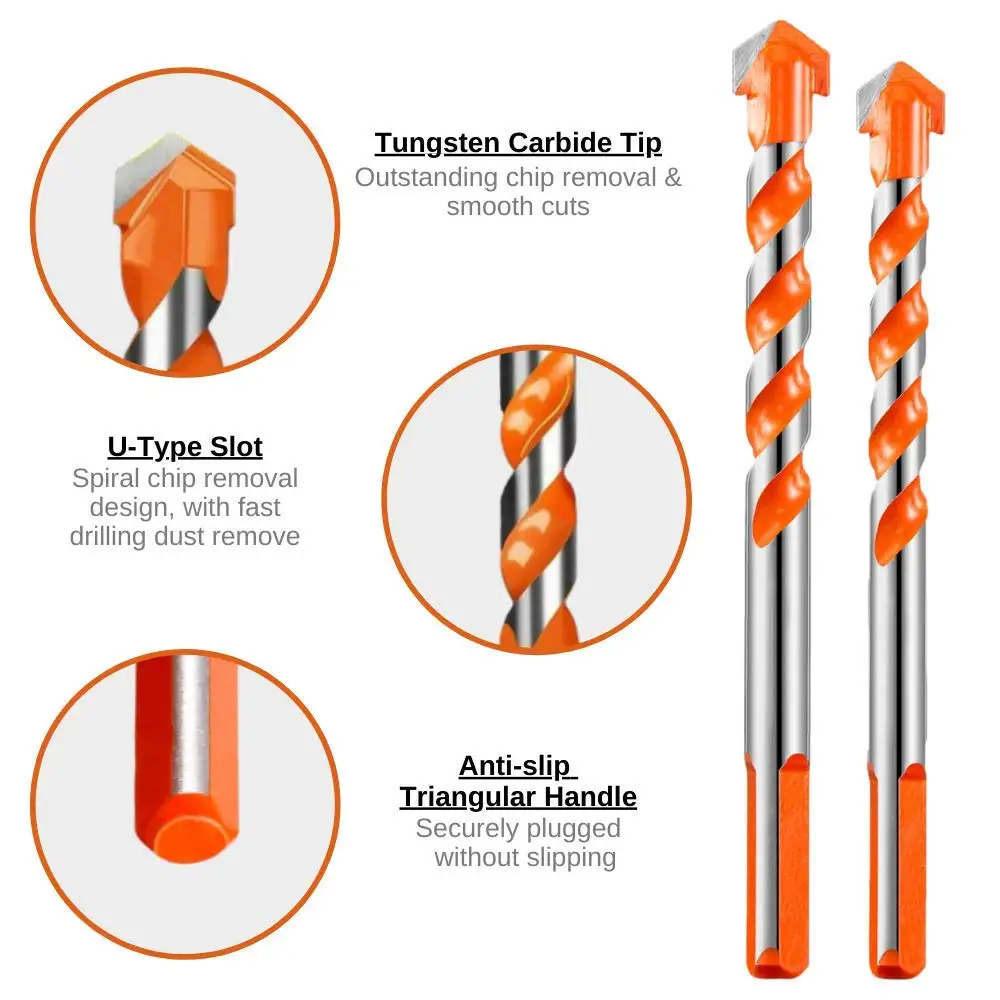 STONEGO 5PCS Multifunctional เจาะ Bits กระเบื้องเซรามิคแก้วหินอ่อนเจาะรูทํางานเลื่อยเจาะ Bits 6 มม./8 มม./10 มม./12 มม.