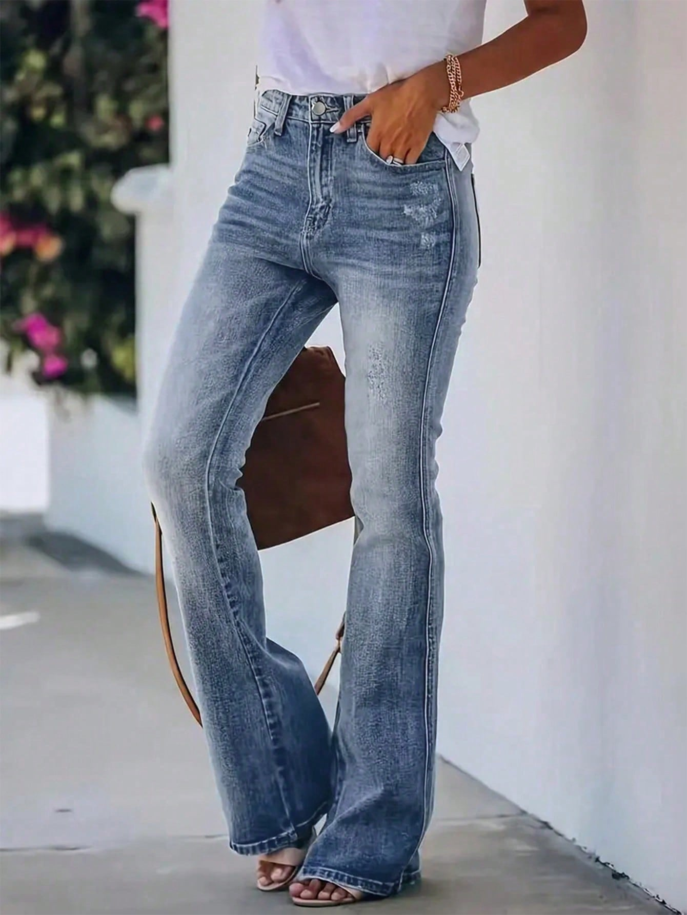 Nieuwe hete hoornjeans voor dames, afslankende denimbroek met hoge taille
