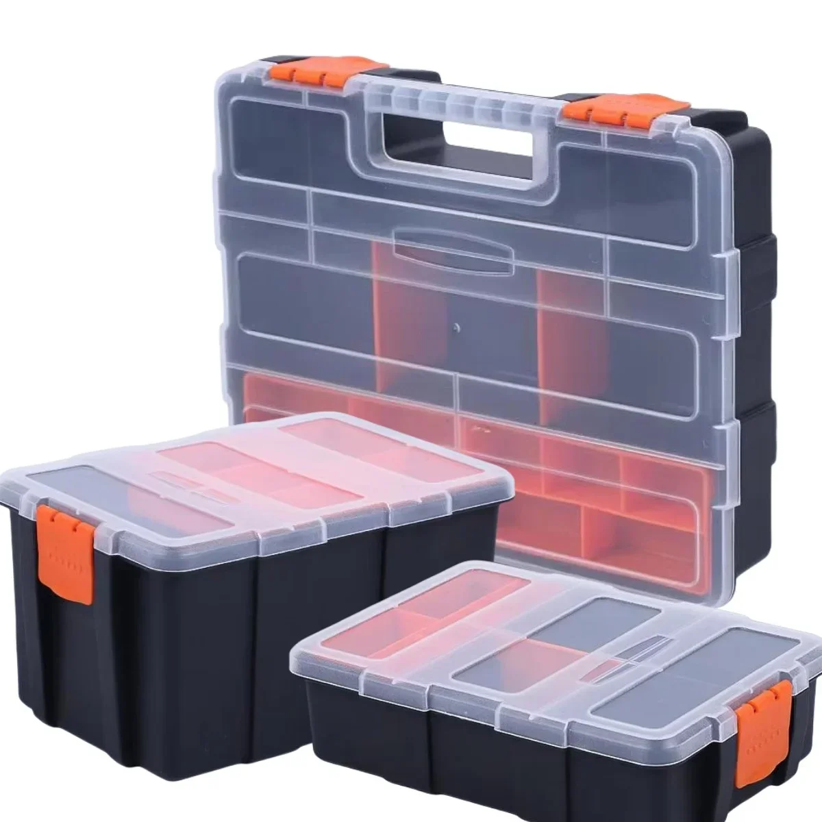 Multi-Grid Combination Screw Storage Box Portable Parts Box Hardware Storage Toolbox Garage Repair Tool Box Plastic Case