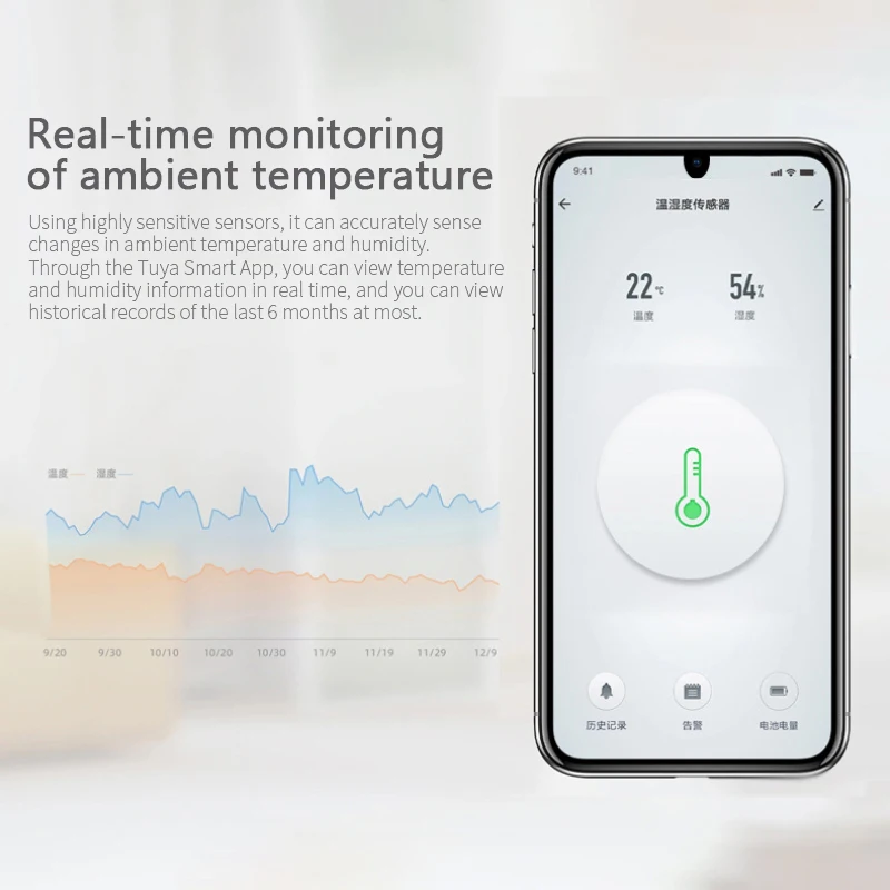 Sensor de humedad y temperatura para el hogar, higrómetro para interior, termómetro inteligente para el hogar, funciona con Smart Life, Alexa, asistente de Google, Tuya ZigBee 3,0