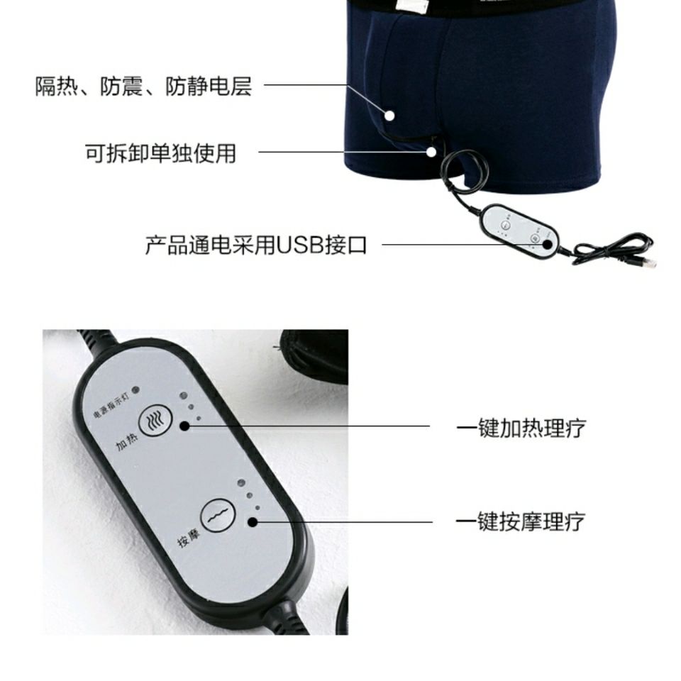 Man Prostate Hot Massage Boxers Treatment Foreskin Underwear Male Prolong Time Avoid Premature Ejaculation Enhancing Panties