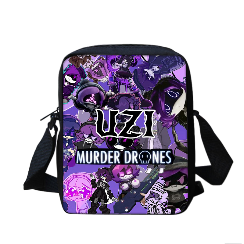 Murder Drones ボーイズ & ガールズ漫画プリントショルダーバッグキッズカジュアルトート電話バッグ男性 & 女性ショッピングバッグ最高の誕生日プレゼント