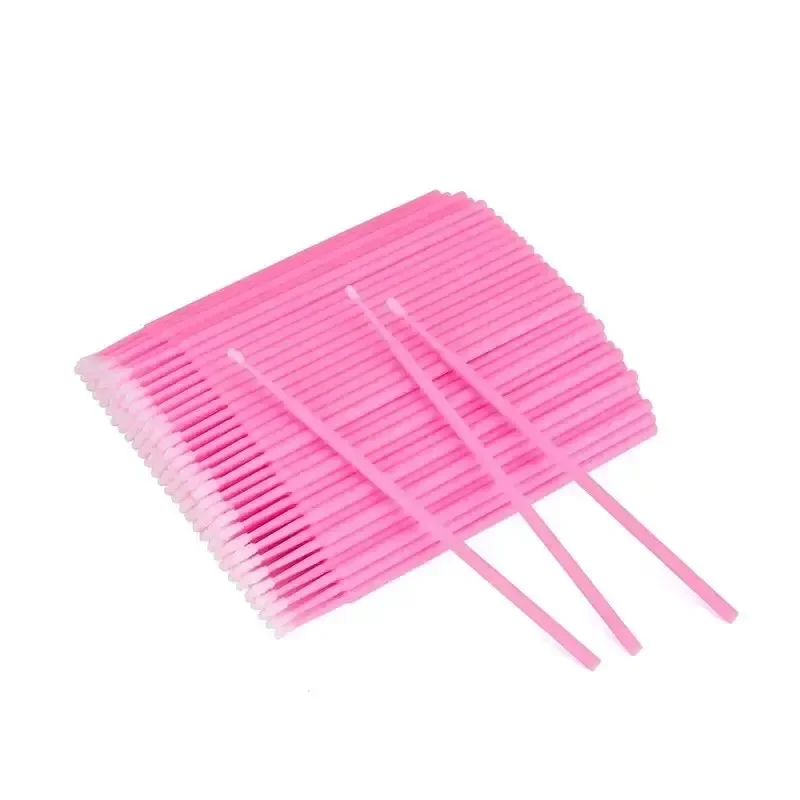 100 Uds. Cepillo de rímel en miniatura desechable para limpieza de maquillaje y cuidado Personal Compatible cepillo rosa para maquillaje y limpieza