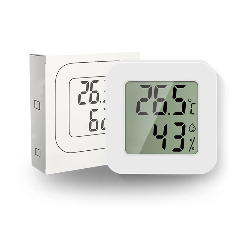 Mini Digital LCD Termômetro e Higrômetro, Interior Alta Precisão, Sensor de Temperatura, Higrômetro Doméstico