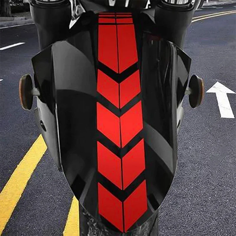 Pegatinas de raya de flecha para motocicleta, pasta de guardabarros, cinta reflectante Universal impermeable a prueba de aceite, accesorios de motocicleta