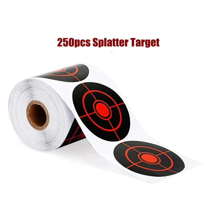 Rollo de 100/200 Uds. De pegatinas adhesivas de tiro de 3 pulgadas, pegatinas de objetivos contra salpicaduras