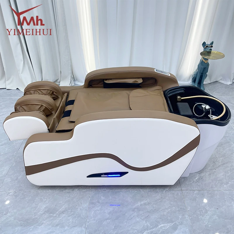 Cama de lavagem de cabelo multifuncional cabeça ajustável spa massagem cama headspace shampoo cama com pia do salão de beleza