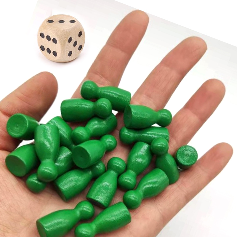 Juego de rompecabezas de madera humanoide para niños, juego de mesa de madera, piezas de ajedrez, piezas de damas humanoides, ajedrez volador, 16 Uds.