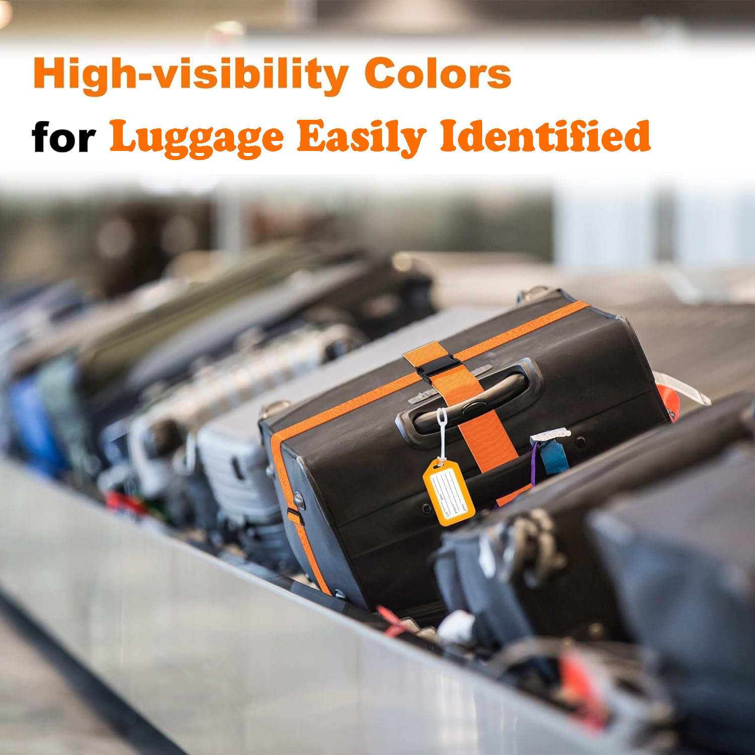 1 peça alça de bagagem para malas tsa-aprovado empacotamento cinto de embalagem mala facilmente identificação cintos de viagem saco acessórios