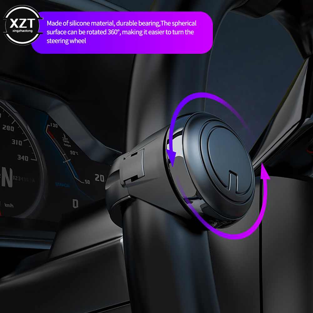 ユニバーサル 360 度回転ブースター車の回転ステアリングホイール金属ベアリングパワーハンドルボール型ヘルパーハンドコントロール