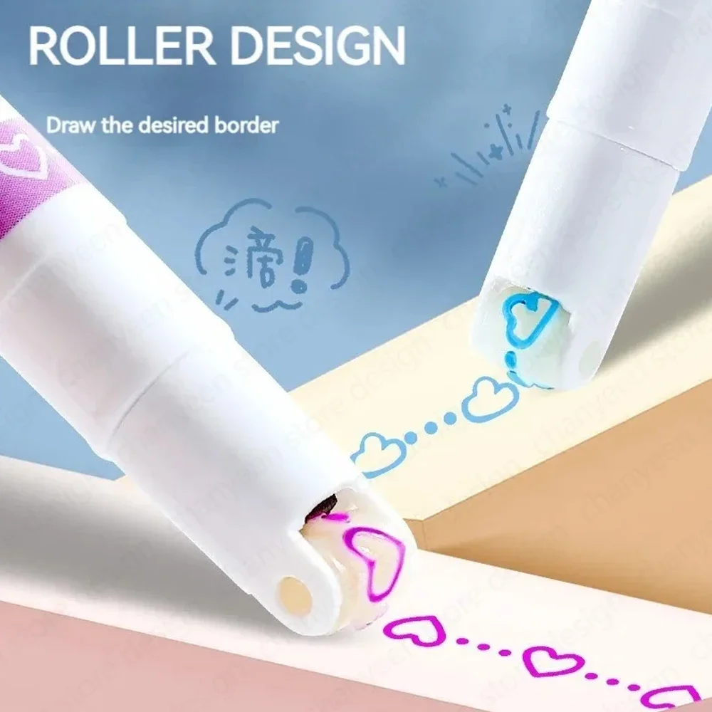6 Teile/satz Kawaii Blume Linie Form Highlighter Stift Roller Spitze Kurve Liner Marker Schreibwaren Zurück Zu Schule Büro Liefert Geschenke