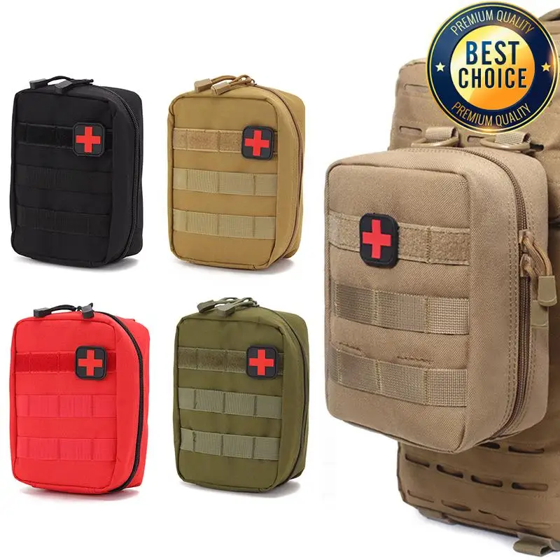 Marsupio tattico multifunzionale da esterno Kit di emergenza medica MOLLE Kit di sopravvivenza portatile Custodia per accessori Borsa da allenamento mimetica