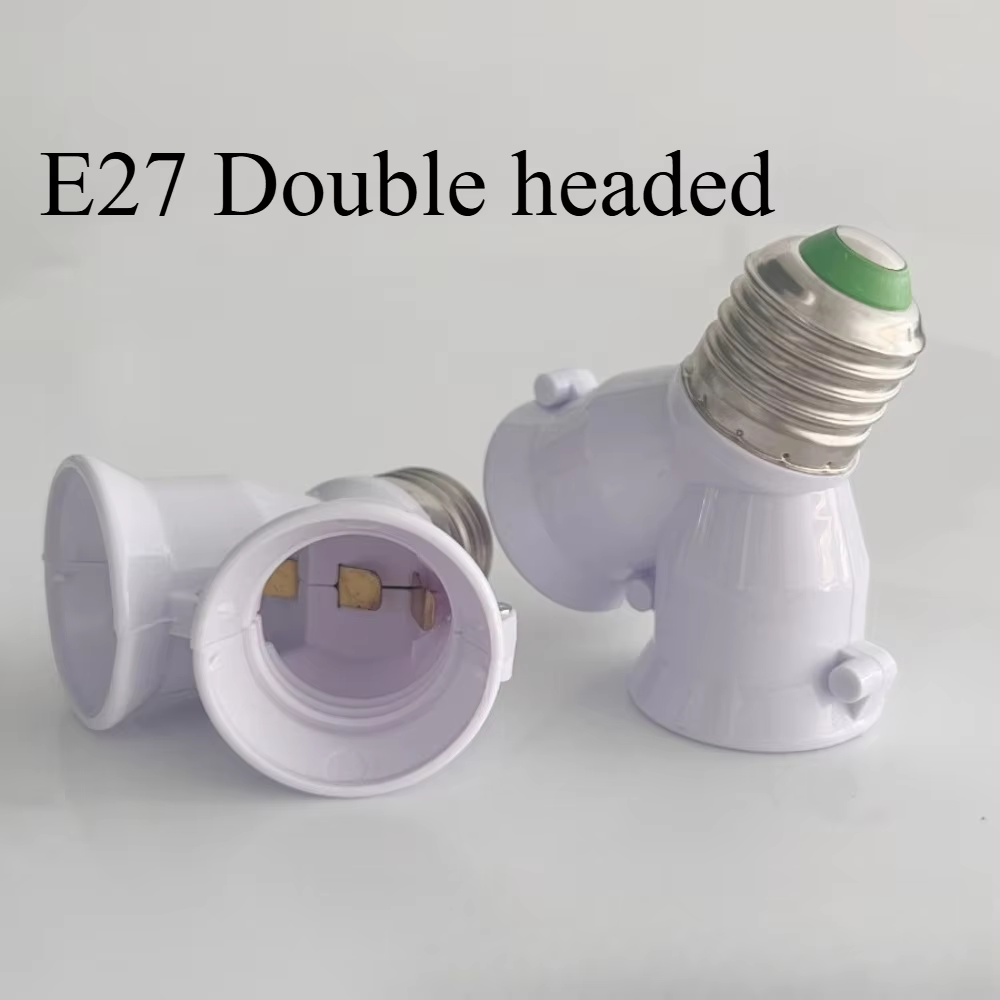2in1 greenE27LED Base Light Lamp Bulb Socket E27 to 2-E27 Splitter Adapter HOT base