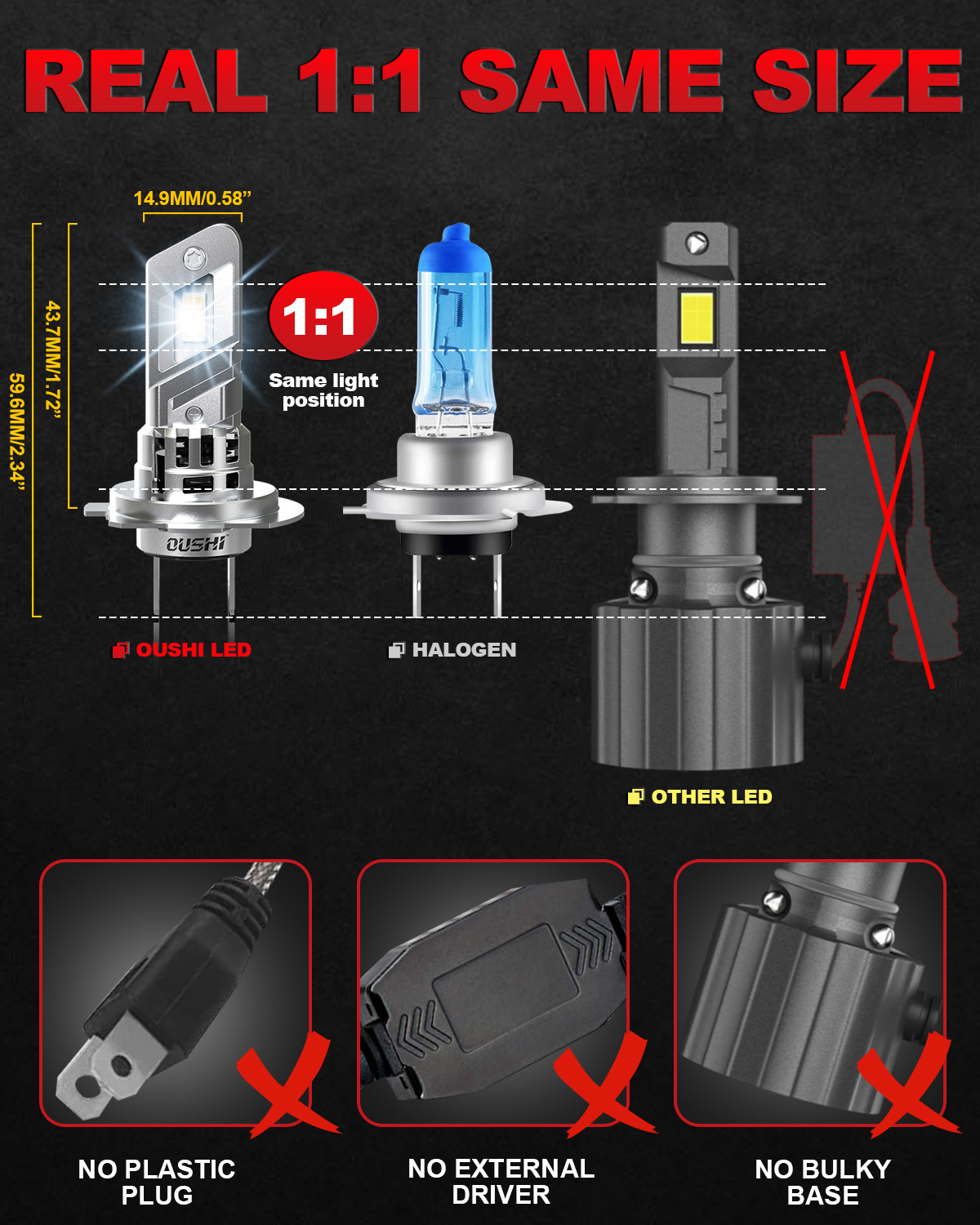 2x 16000LM 20000LM H7 LED Head Lamp LED Headlight Bulb Canbus Error Free for VW mk4 Polo Passat b6 b7 Golf 5 6 7 Honda crv civic