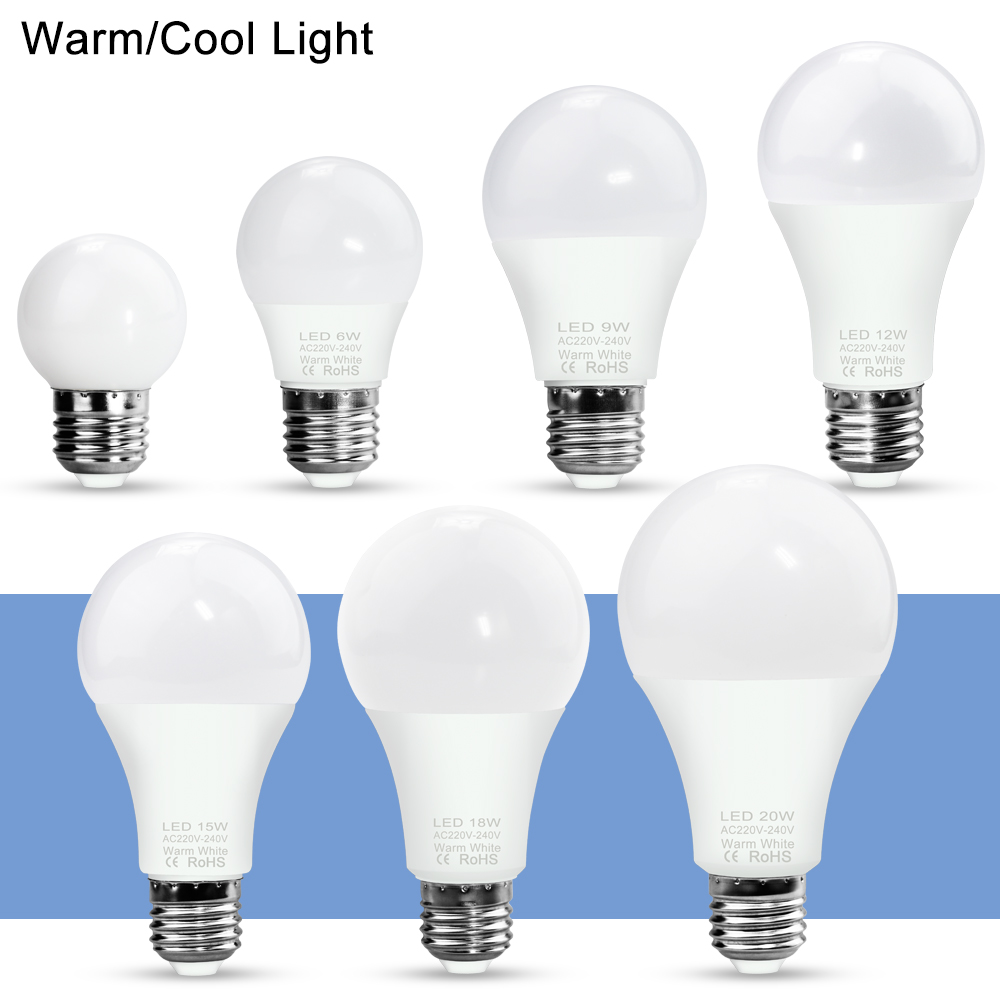 LED Lamp E27 Lamp E14 Licht Leds Chanderıer 220V Lampara 3W 6W 9W 12W 15W 18W 20W Voor Woonkamer Energiebesparende 240V Bombilla