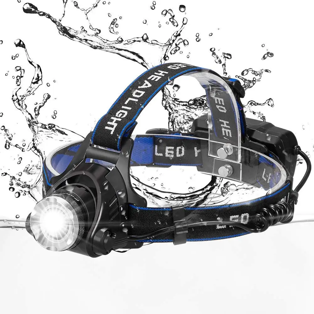 Clearance_Lampada frontale da pesca a LED super luminosa, luce da campeggio, 3 modalità di illuminazione, supporto zoom telescopico._Aggiornamenti continui