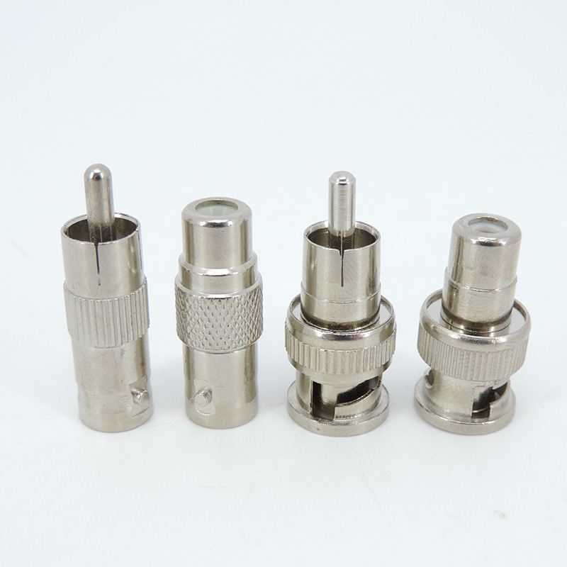 4 tipos BNC macho hembra a RCA macho hembra enchufe audio vídeo cámara CCTV Cable Coaxial conector convertidor