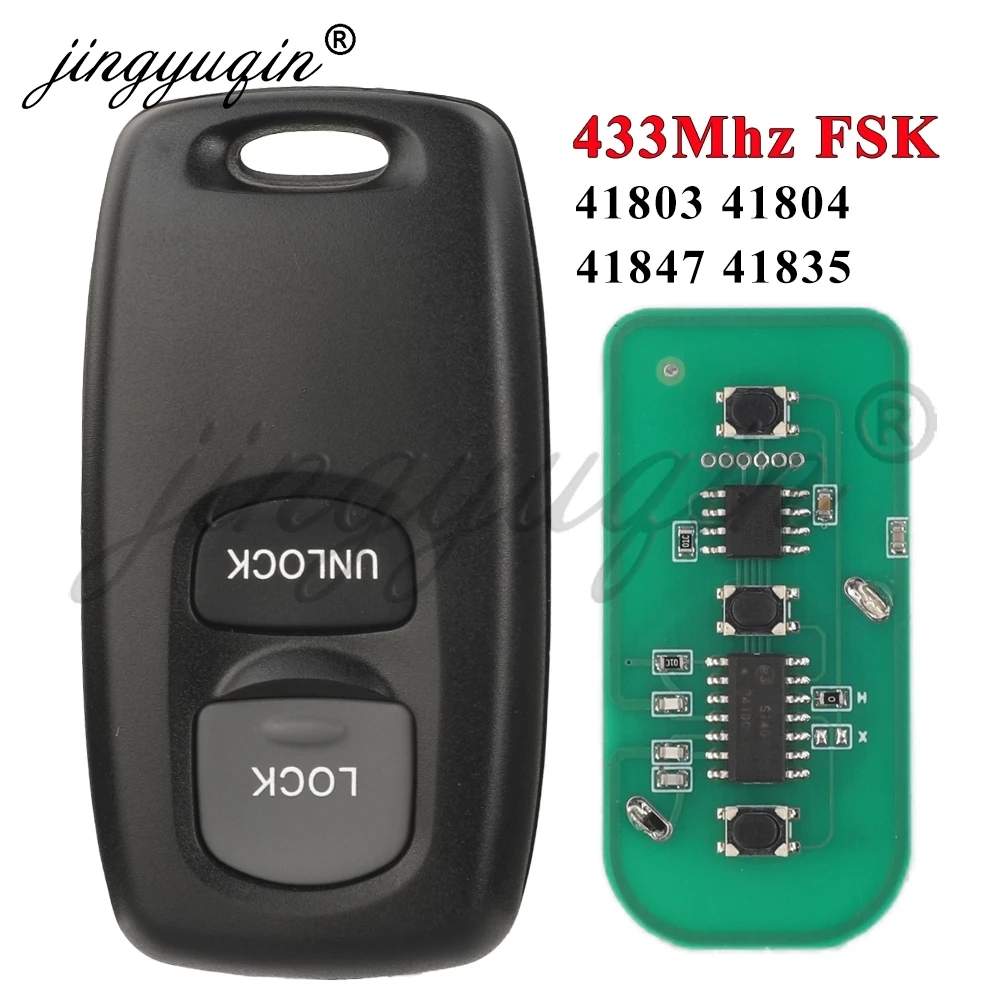 Jingyuqin llave remota de coche de 2 botones 433MHZ FSK para Mazda M6 2 3 6 Series 2003-2010 Ford Ranger Everest 41803 41804 41847 41835 Fob