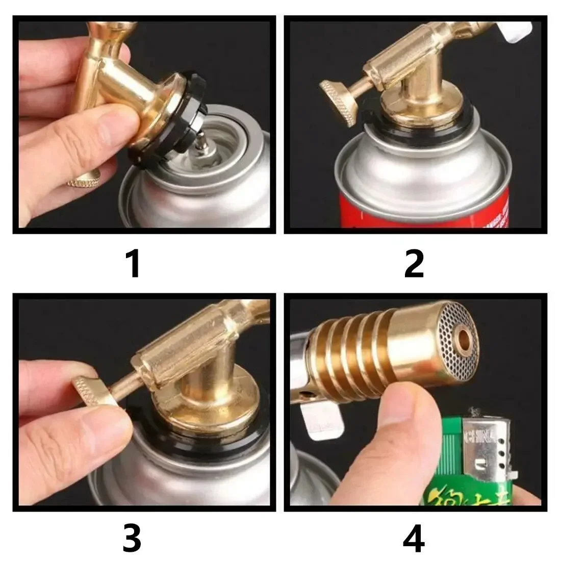 Portable Welding Torch Blowtorch High Temperature Brass Gas Burner for Brazing Solder Welding Plumb Tools