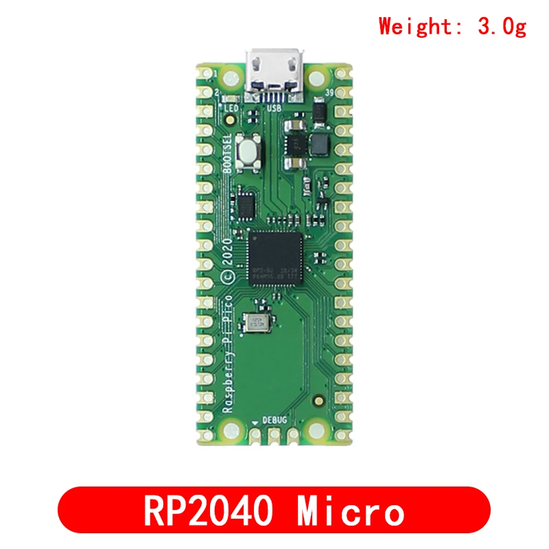 Raspberry Pi Pico Board RP2040 Dual-Core 264 KB ARM Low-Power-Mikrocomputer Hochleistungs-Cortex-M0+-Prozessor