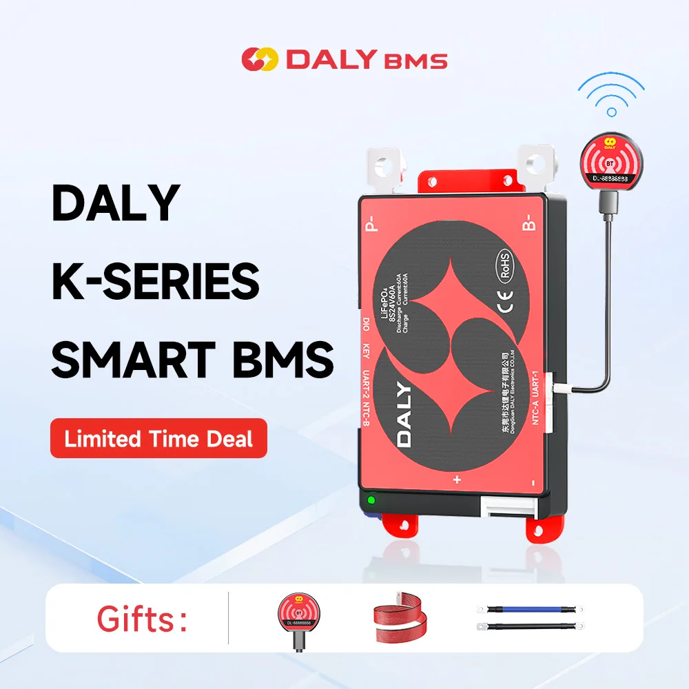 DalyBMS LiFePo4 4S 12V BMS 8S 24S 72V 48V 16S 100A 150A 200A 250A 300A 3,7 V Li-Ion BMS 7S 13S 14S 3,2 V BMS