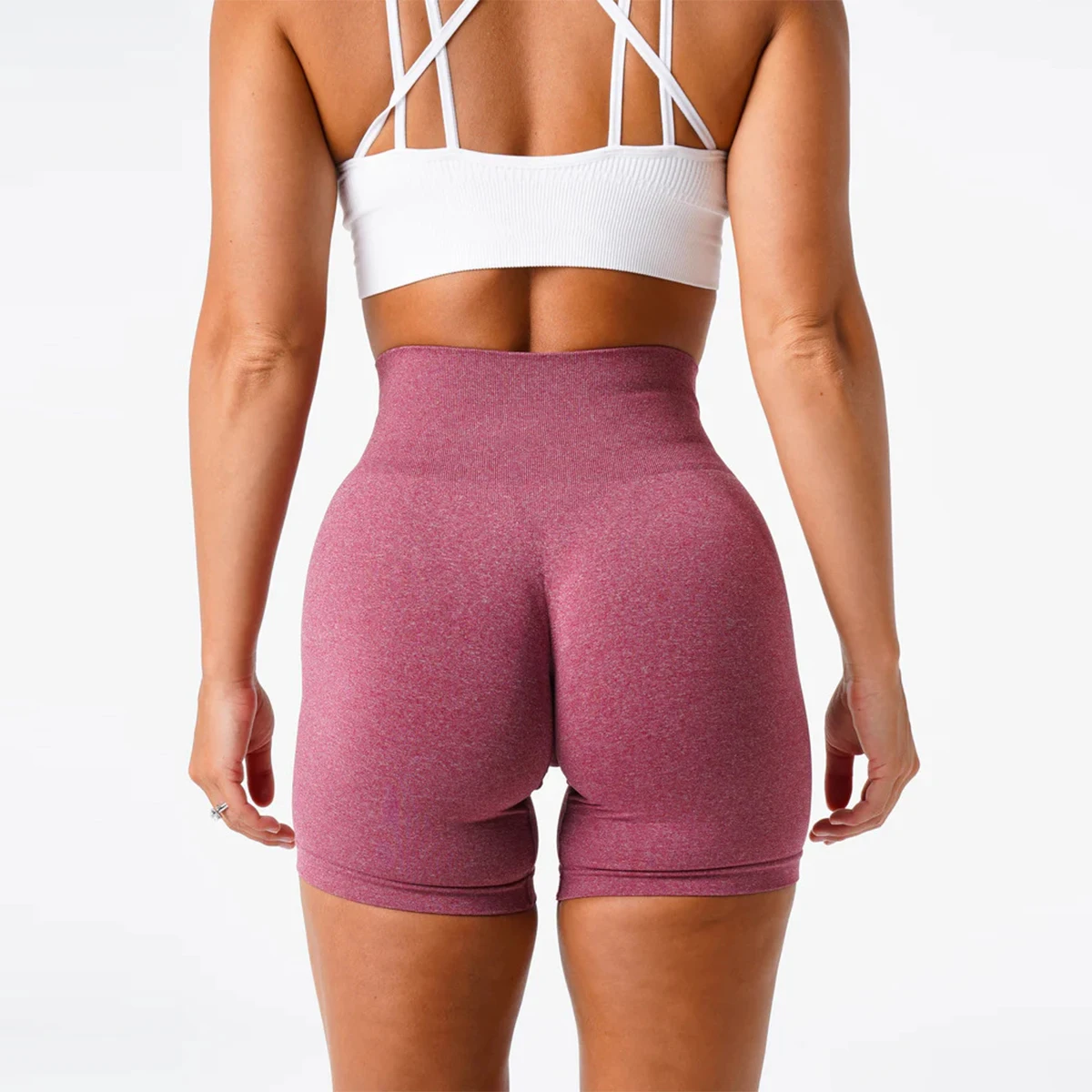 Nvgtn Liền Mạch Pro Quần Short Thun Quần Short Người Phụ Nữ Tập Thể Dục Co Giãn Thoáng Khí Hông-Nâng Giải Trí Thể Thao Chạy Bộ