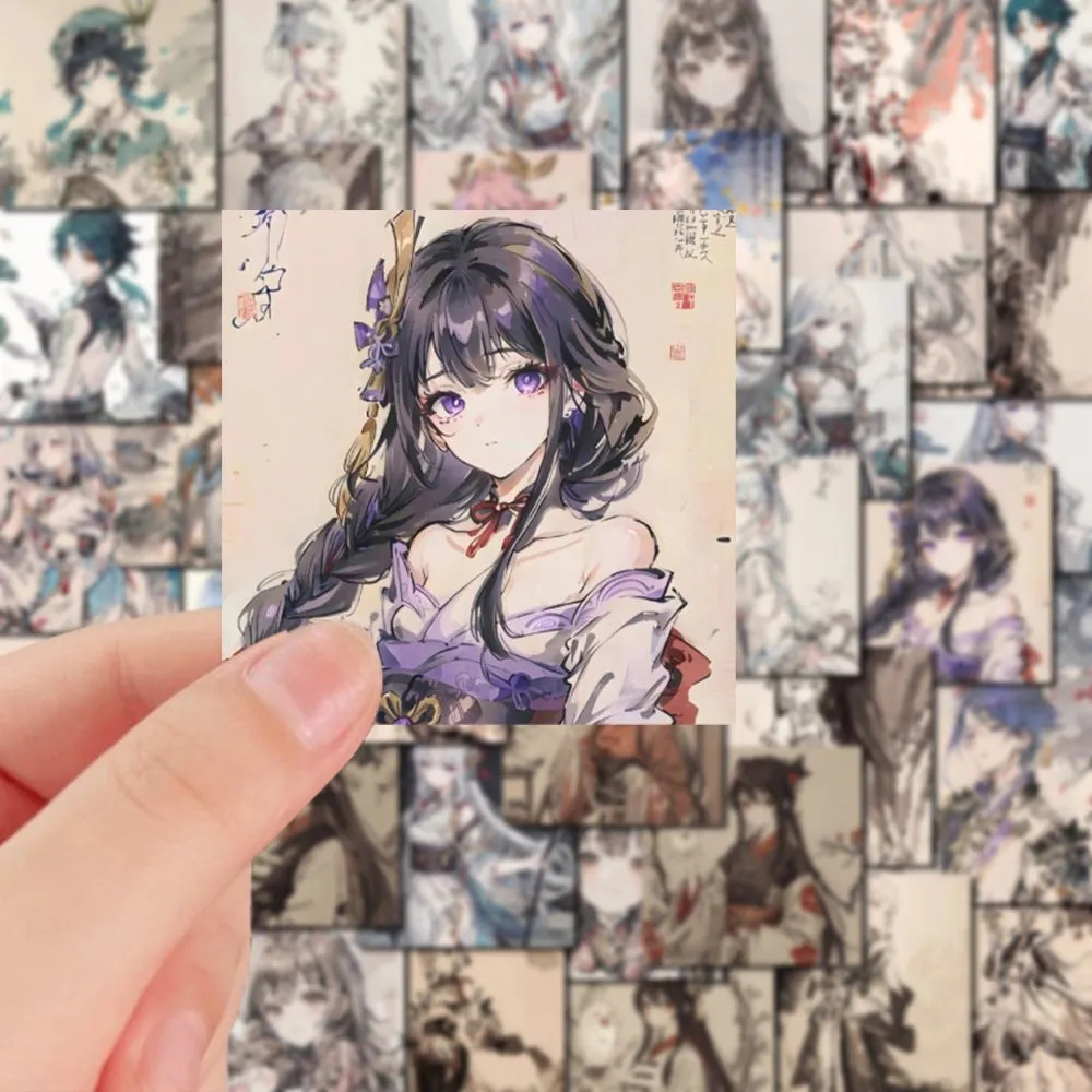 10/30/62 個ヴィンテージ漫画原神インパクトステッカーデカール装飾荷物スクラップブッキングラップトップ防水レトロゲームステッカー