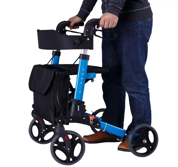Carrinho médico móvel do carrinho de compras de alumínio para rollator idoso do walker