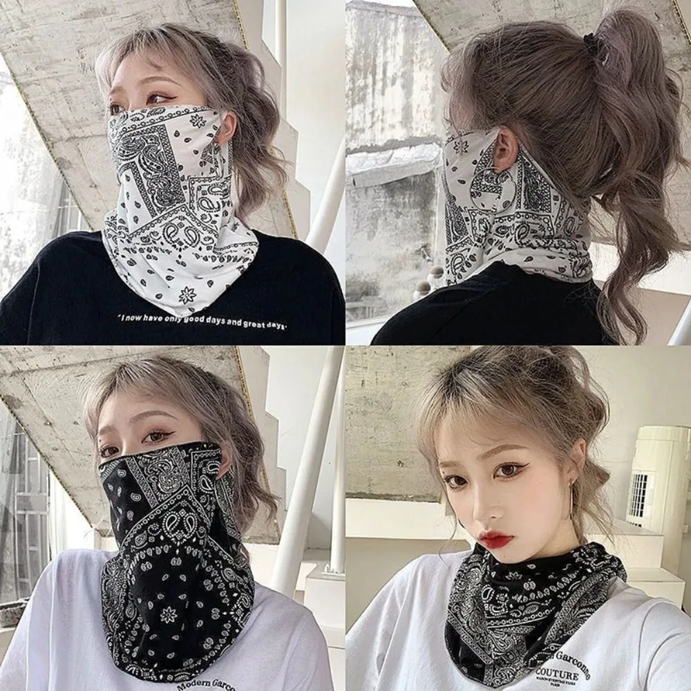 Moda Punk máscara de protección solar para hombres mujeres verano cara cuello protección UV oreja bufanda Hip Hop deportes al aire libre ciclismo Bandana bufandas
