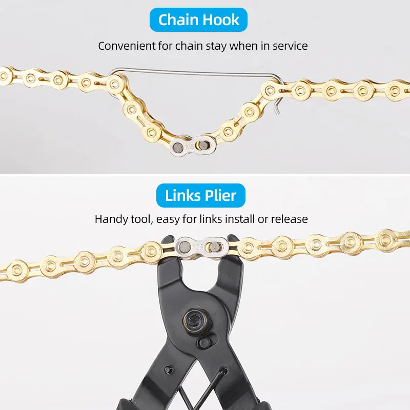 6 Pairs Bicycle Quick Link& Release for 1/6/7/8/9/10/11/12 Speed Chain Reusable Carbon Steel Missing Link Silver Gold Connector