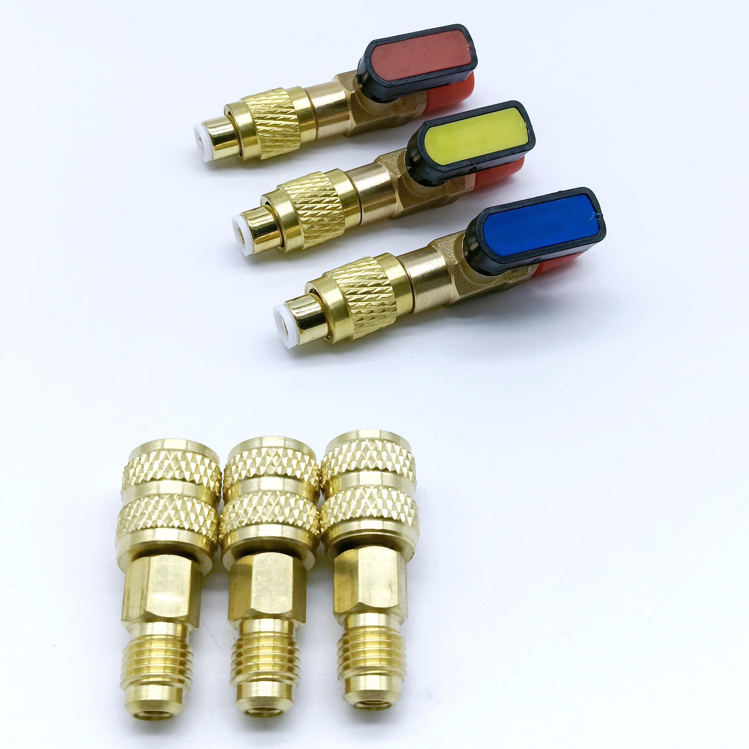 Válvula de esfera compacta angular de refrigerante de ar condicionado, adequada para mangueiras de carregamento hvac r12 r22 r410a, adaptador de refrigerante ac