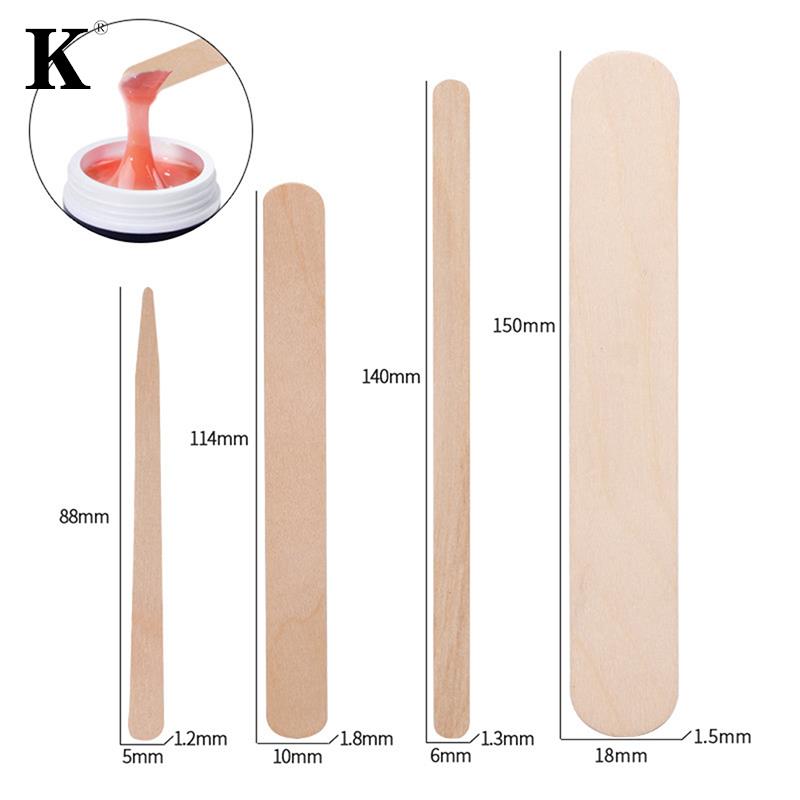 Spatule en bois pour épilation du visage et des sourcils, outil de beauté, 100 pièces