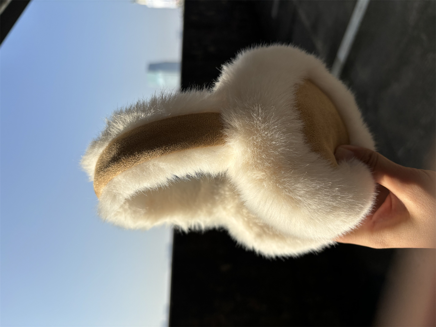 Protetor de orelha macio e fofo, moda popular, homem, mulher, alta qualidade, imitação de pele de coelho, tímpano, acessórios de inverno, natal