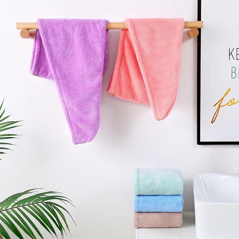 Magic Microfiber Hair Towel Fast Drying Dryer Towel Women Wrap Head Absorption Water Bath Hat Absorbent Towel