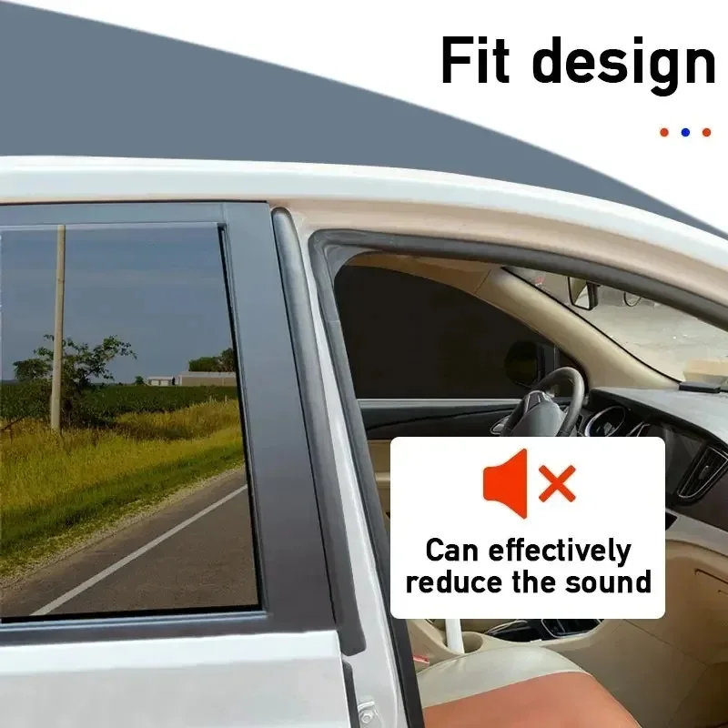 Autodeur Rubberen Afdichting Strip B Pijler Auto Afdichtstrip Anti-Kras Geluidsisolatie Stofdicht Zelfklevende Strip midden Kolom