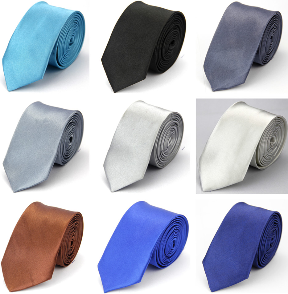 Cravate à col étroit pour hommes femmes 5 cm 2 "mince mince mariage noir bleu rose blanc rouge vert marron violet hommes femme cravate