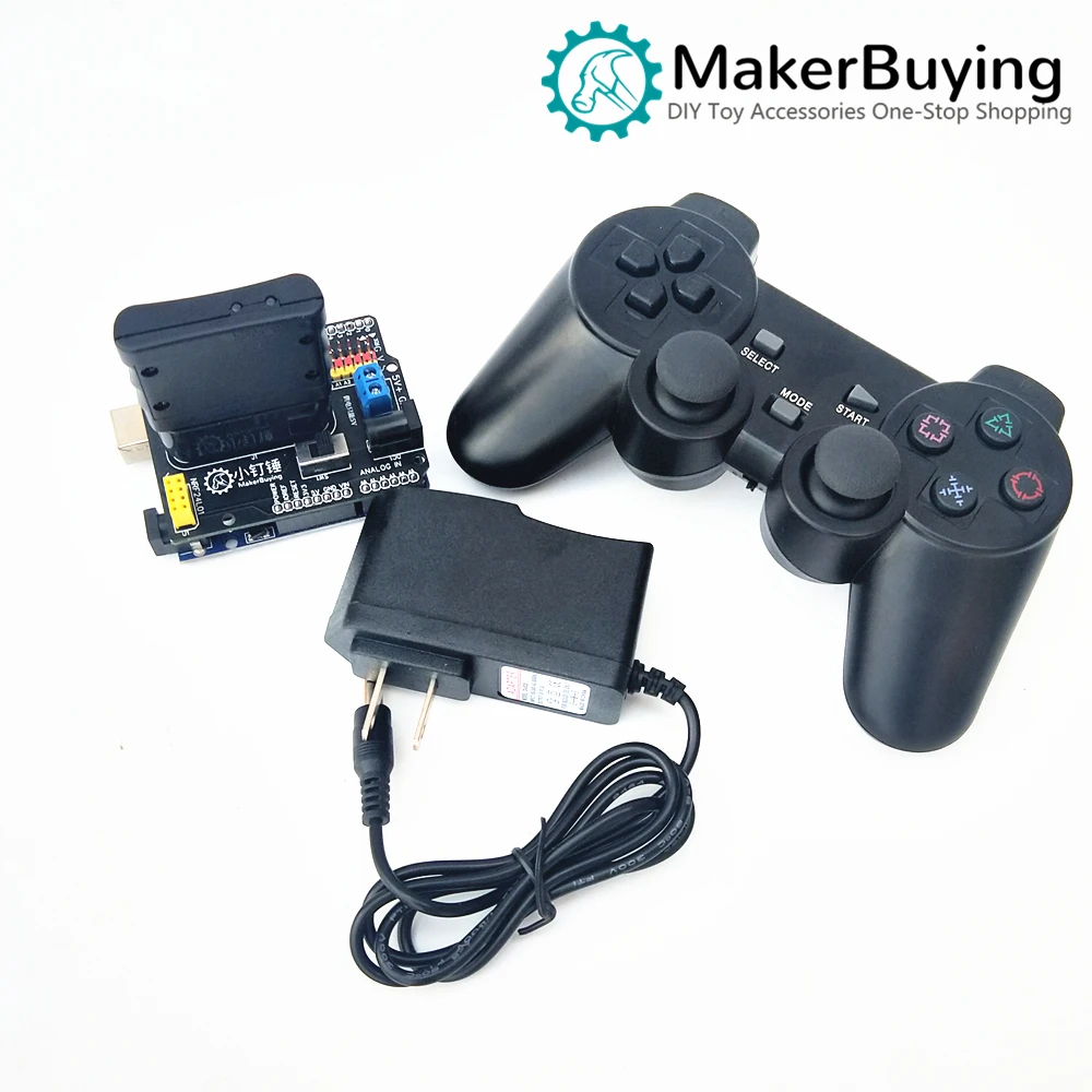 Quatro e seis graus de liberdade servo ps2 controle remoto conjunto para arduino manipulador controle open source snar51