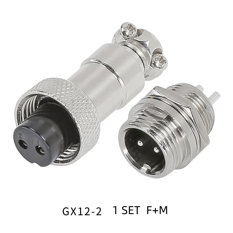 Connettore aeronautico GX12 2/3/4/5/6/7 pin - IP67 impermeabile, rame puro placcato argento, 5 A 125 V CA/CC (compatibile RS765)