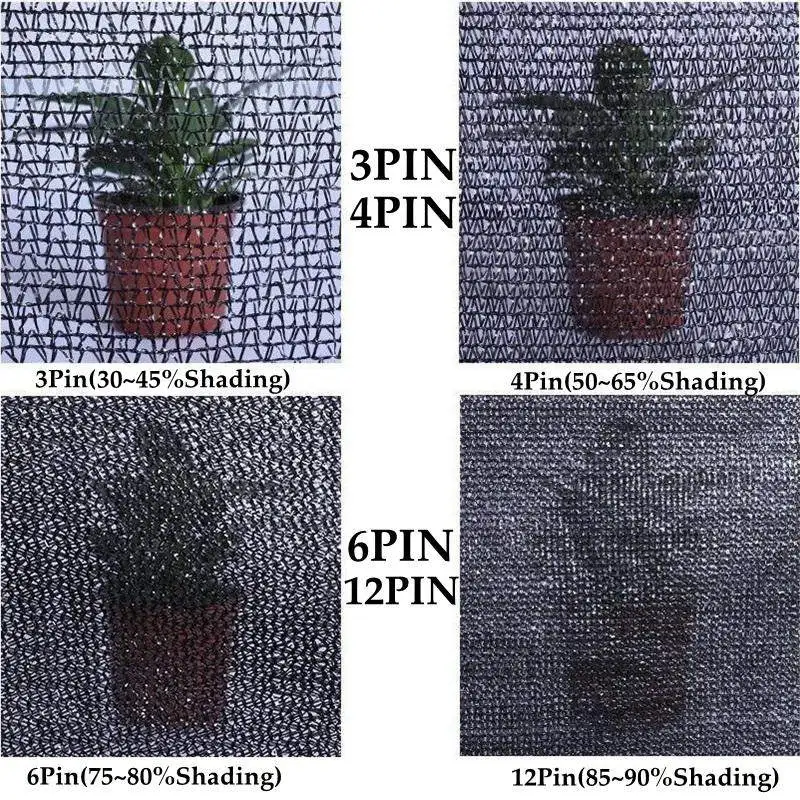 30%~90% Shading Anti-UV Black HDPE Sunshade Net Greenhouse Garden Succulent Plants Cover Netting Swimming Pool Sun Shade Net