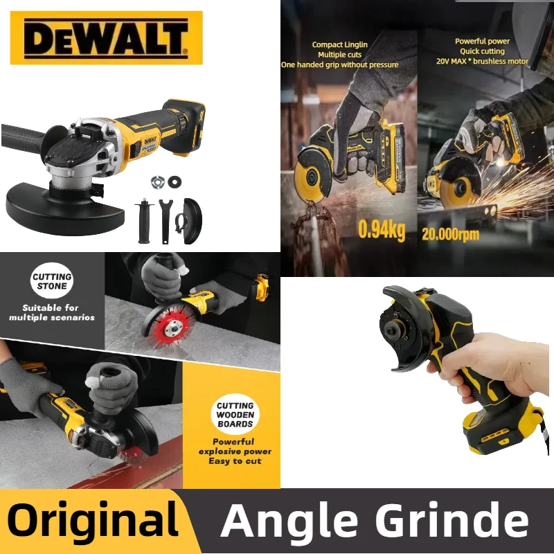 DeWALT DCG406 Lithium Angle Grinder Multifunctional Polishing Machine Industrial Cutted Machine Switch Cordless Angle Grinder