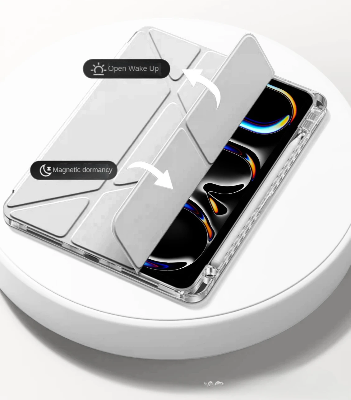 Funda 2024 para iPad Pro 11 iPad 10,2 7a 8a 9a 10a generación funda iPad Air 6 5 4 3 10,5 10,9 13 12,9 M2 M4 portalápices transparente