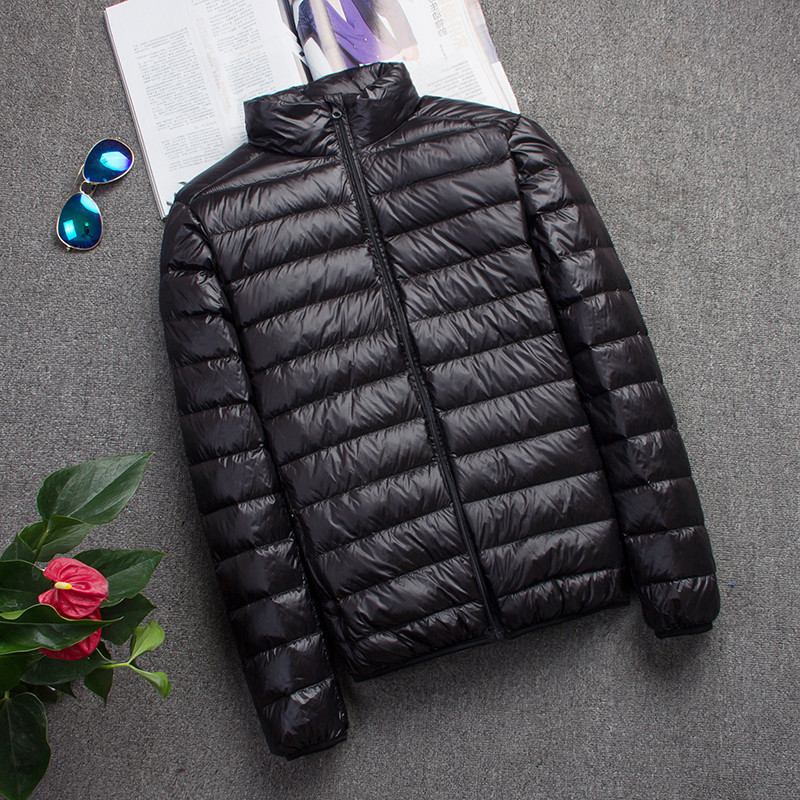 Nieuw Merk Herfst Winter Licht Donsjack Heren Mode Korte Capuchon Grote Ultra-Dunne Lichtgewicht Jeugd Slanke Jas Jassen