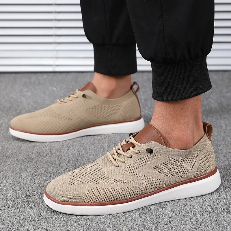 Leichte Strickschuhe für Herren, bequem, ganztägig, bietet hervorragende Passform, Wanderschuhe, geeignet für den täglichen Gebrauch, Wanderschuhe