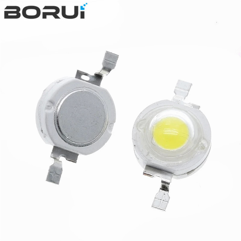 10ชิ้น/ล็อต Led 1W 3W 100-120LM หลอดไฟ LED IC SMD หลอดไฟแสงสีขาว/อุ่นสีขาว power 1W LED โคมไฟลูกปัด