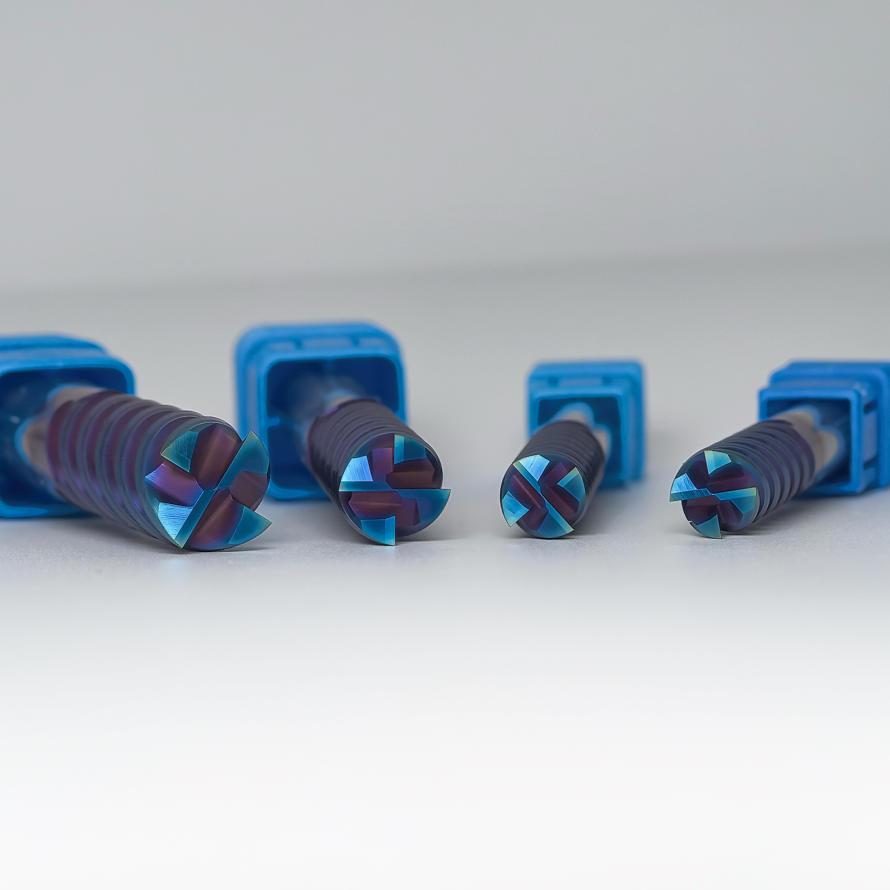 Herramientas de fresado CNC 72HRC, fresas de extremo, 4 flautas, fresa plana de carburo sólido para broca enrutadora de revestimiento nACo de acero templado duro