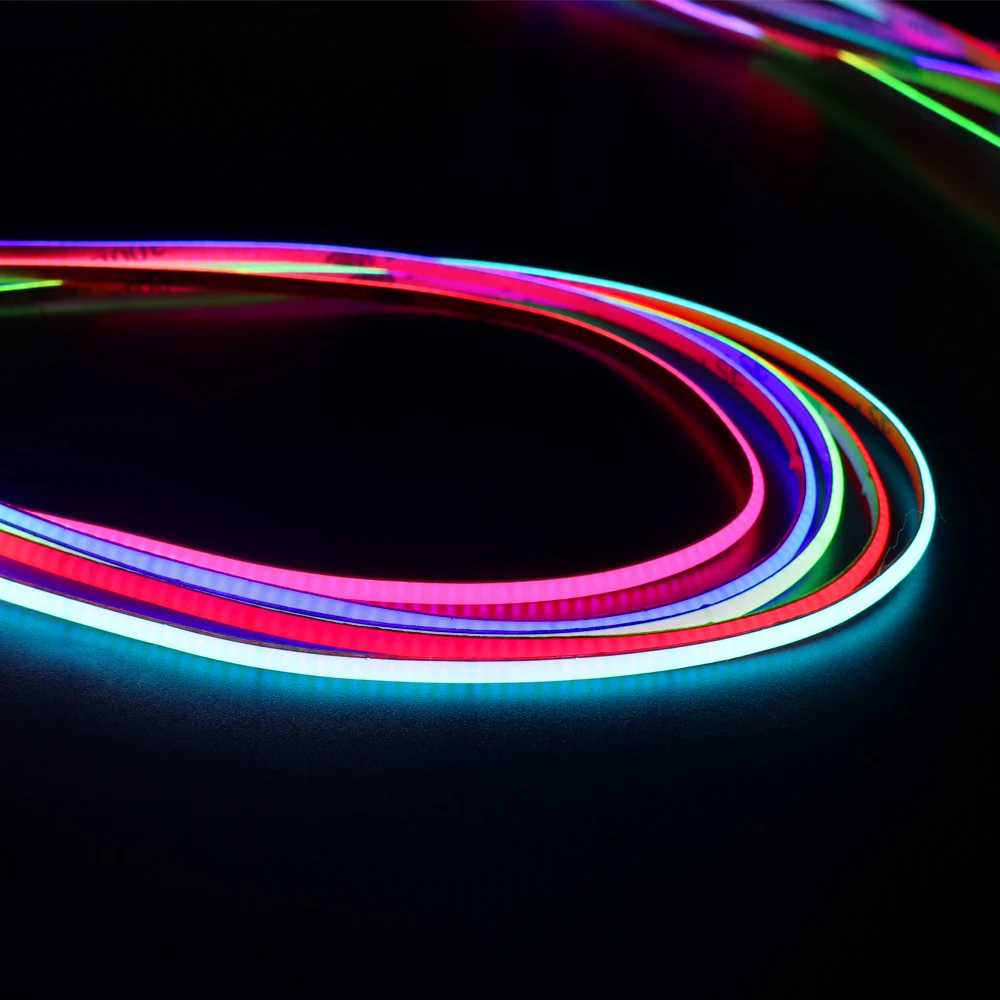 3 ミリメートル超薄型 DC 12V カラフルな COB LED ストリップライト家の装飾 DIY ブルー/ピンク/レッド/パープル高密度 LED テープカラー車