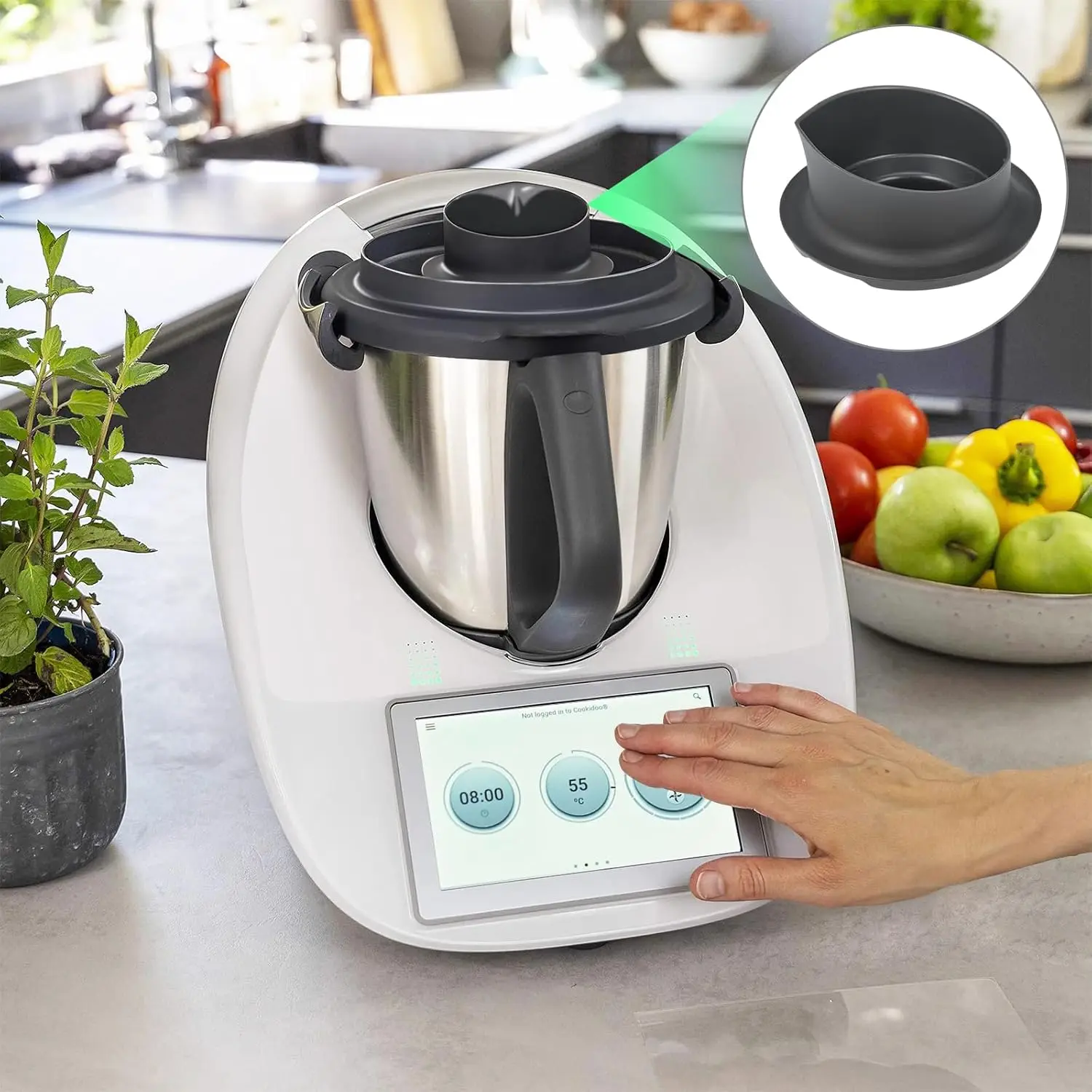 Measuring Cup for Vorwerk Thermomix TM5 TM6 Lid Cap with 50 ml 100 ml Scale