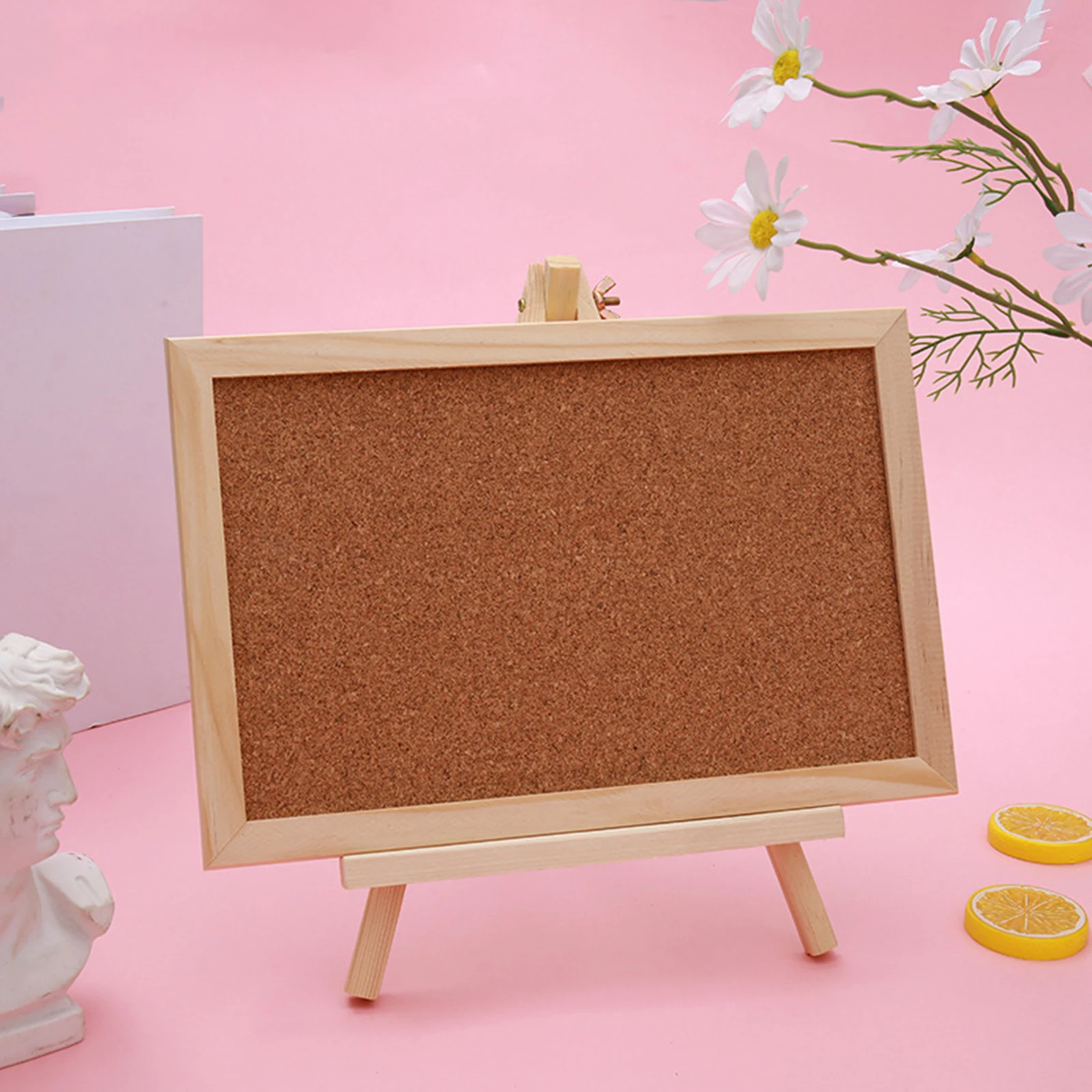 Cork Blackboard Bulletin Board Corkboard DIY with Push Pins Home Office Hanging Display Board Office School Wood Drafting Board