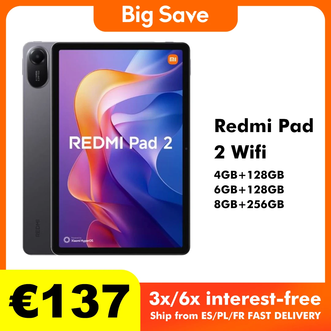 Xiaomi Redmi Pad 2 128 GB/256 GB WIFI 11 "2.5K Display 9000 mAh Batterij Tablet PC